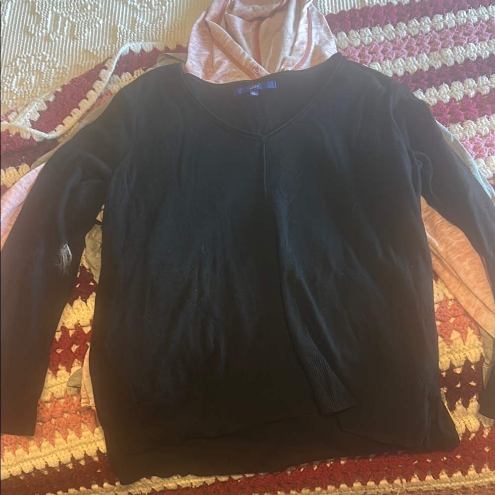 Apt. 9 Black V-Neck Sweater